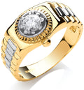 Yellow Gold Gents CZ Ring 6.4g