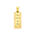 Yellow Gold Gold Bar Hollow Pendant