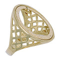 Yellow Gold (Half) Basket Sides Sovereign Ring
