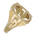 Yellow Gold (Half) Square Top Id Sides Sovereign Ring 7.5g (£990)