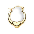 Yellow Gold Heart Small Creole