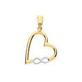 Yellow Gold Infinity Heart Pendant