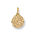 Yellow Gold Light Weight St Christopher Pendant 0.7g