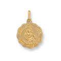 Yellow Gold Light Weight St Christopher Pendant 1.2g