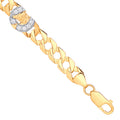 Yellow Gold Lucky Horseshoe CZ Charms Baby Bracelet