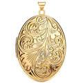 Yellow Gold Oval Locket With Design (£835)