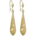 Yellow Gold Patterned Drops 1.6g