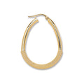 Yellow Gold Pear Shape Half Mesh Earrings