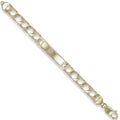 Yellow Gold Plain & Bark Casted Curb Baby Id Bracelet 9.3g