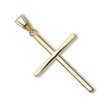 Yellow Gold Plain Hollow Cross