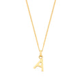 Yellow Gold Small Plain Initial On 18" Curb Chain (£140)