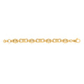 Yellow Gold Stars & Bars Gents Large Link Bracelet