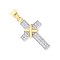 Yellow Gold With CZ Cross