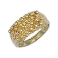 Yellow Gold Woven Back 4 Row Keeper Ring 7.3g