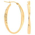 Yg Oval Twist Ribbed & Plain