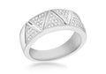 Sterling Silver Cubic Zirconia Zig Zag Ring