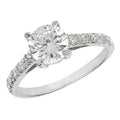 Sterling Silver CZ Shoulder Set Ring