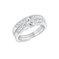 Sterling Silver CZ Bridal Set
