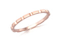 9ct Rose Gold Brick Stacking Ring