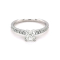 Platinum Cushion Cut Diamond Ring
