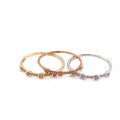 9ct 3-Coloured Gold Diamond Set Stacking Rings