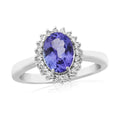 9ct White Gold Diamond and Tanzanite Ring