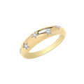 9K Yellow Gold Cubic Zirconia Stars Dome Ring