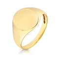 9ct Yellow Gold Ultra Light 14 x 12 Signet Ring