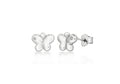 Sterling Silver Lily & Lotty Diamond Butterfly Earrings