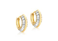 9K Yellow Gold Cubic Zirconia Huggies