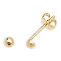 9ct Yellow Gold Simple Stud Earrings