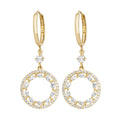 9ct Yellow Gold CZ Drop Earrings