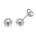 9ct White Gold 6mm Ball Stud Earrings