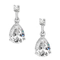 Sterling Silver CZ Set Drop Earrings