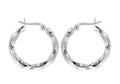 Sterling Silver Twist Hoop