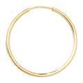 9K Yellow Gold 22mm Plain Sleeper Earrings