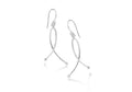 Sterling Silver Crossover Drop Earrings