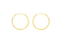 9ct Yellow Gold 1.2mm D/C 18mm Sleeper Earrings