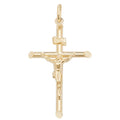9K Yellow Gold 57mm Crucifix Pendant