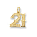 9ct Yellow Gold '21' Pendant
