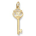 9ct Yellow Gold '18' Key Pendant