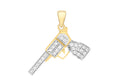 9K Yellow Gold Pistol Pendant
