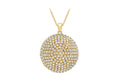 9ct Yellow Gold Cubic Zirconia Mesh Pendant