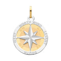 9ct Yellow Gold Compass Large Pendant