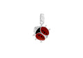 Sterling Silver Red Lady Bug Pendent Charm