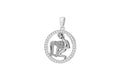 Sterling Silver Aquarius Pendant Set With Cubic Zirconia's