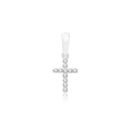 9ct White Gold CZ Small Cross Pendant