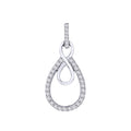 9K White Gold Diamond Drop Infinity Pendant