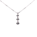 18ct White Gold 0.15ct Diamond Set Row Pendant