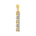 9ct Yellow Gold Diamond Bar Pendant